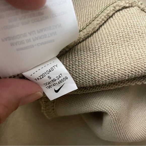 Nike Have a Nike Day Crew Neck Sweater Pullover Brown Beige Sz S B17 - Picture 6 of 9